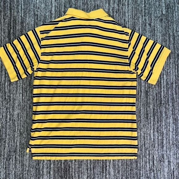Vintage Wash 90's Mens Polo Size XL Yellow Stripe Collared Short Sleeve Summer - Picture 2 of 5